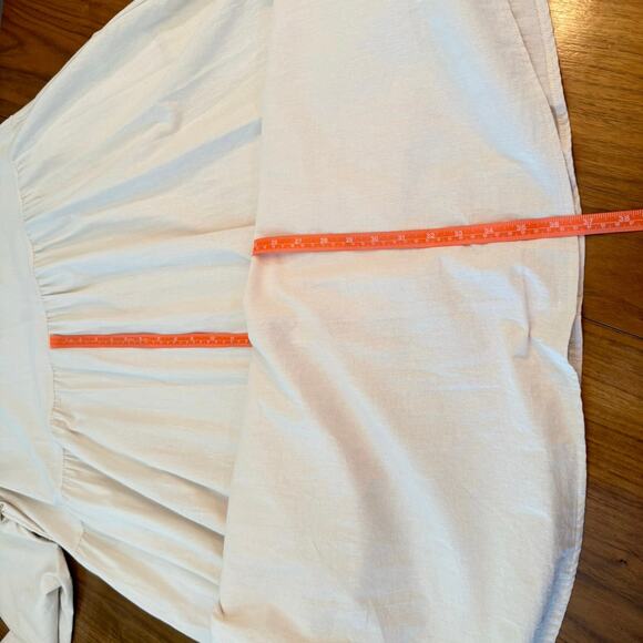 Buddha Trends Maxi Dress Size XL Mia Oversized Pleated Beige Cotton - Picture 9 of 12